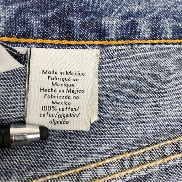 CALVIN KLEIN CK Men's Vintage Blue 12 OZ Denim Straight Leg Jeans US 32 X 29.75 - Picture 10 of 11